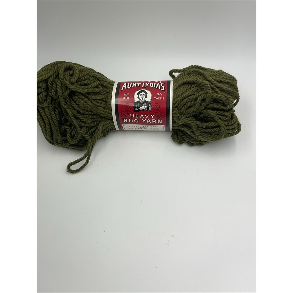 American Thread Aunt Lydia's Heavy Rug Yarn  #291 Moss Green 70 Yards